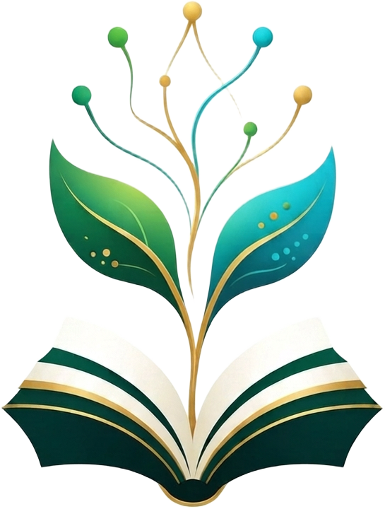 $LAG logo: a young plant growing out of an open book